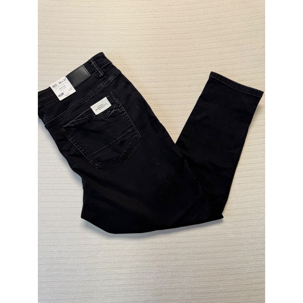 BKE Payton Ankle Skinny Jeans Mens 36x27 Black Mid Rise High Stretch ABK6148A